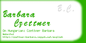 barbara czettner business card